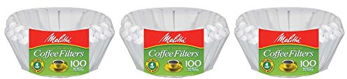 Melitta Lot de 3 filtres à café pour panier junior Blanc