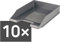 HAN 1027 Briefablage KLASSIK, DIN A4/C4, stapelbar, stabil, modern (dunkelgrau / 10er Pack)
