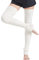 Nanxson Damen Stulpen Lange Gestrickt Beinwärmer Winter Beinstulpen Strumpf für Ballett Fitness Yoga (L, creme weiß)