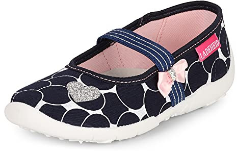 Ladeheid Pantofole Ballerine con Solette Bambina LAVI0005 (Blu Marino, 26 EU)
