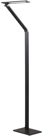 Lucande LED Stehlampe 'Salome' dimmbar (Modern) in Schwarz aus Aluminium u.a. für Arbeitszimmer & Büro (1 flammig,) - LED-Stehleuchte, Floor Lamp, Standleuchte, Wohnzimmerlampe, Arbeitszimmerleuchte