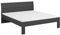 Rauch Möbel Flexx Bett Doppelbett Futonbett in Grau metallic, Schwarz, Liegefläche 180 x 200 cm Gesamtmaße Bett BxHxT 185 x 90 x 209 cm