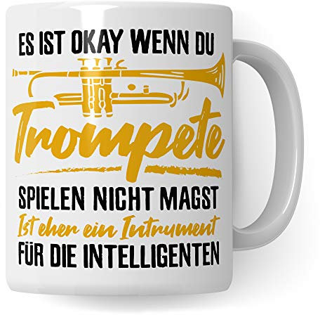 Pagma Druck Trompete Tasse, Musiker Geschenke Trompete, Kaffeetasse Trompeter Trompetenspieler Deko, Trompete Geschenkideen Becher Musiker Blechbläser Dekoration Spruch