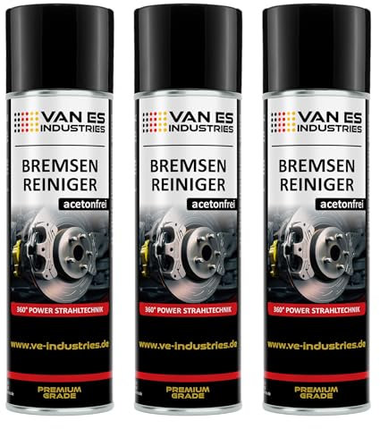 VE-INDUSTRIES Bremsenreiniger 500ml 360° Power-Strahltechnik Teilereiniger Entfetter Sprühdose Acetonfrei Spraydose (3)