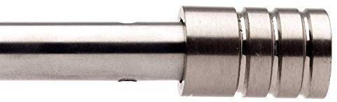 Ateliers28 Gardinenstange für Fenster, Ø 10, Metall, Mattes Chrom, Mattes Chrom Finish, Wandmontage, 70-110 cm, T10016879