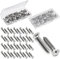 100 Viti Bianche #8 Viti per Piastra a Muro Vite Autofilettante a Testa Piatta in Acciaio Inox Verniciato Bianco Antico per Piatti da Parete Piastra Interruttore Luce (32 x 1 Pollice)