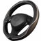 Upgrade4cars Lenkradbezug Weiß Schwarz in Leder-Optik | Lenkradhülle Universal 37-38 cm für Sommer & Winter | Autozubehör Innenraum Geschenk-Ideen | Geschenke für Frauen und Männer