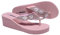 JOMIX Ciabatte Infradito Donna Estive Eleganti Infradito con Zeppa Comode Casa Mare Spiaggia Piscina SD2565 (02 Rosa, 37)