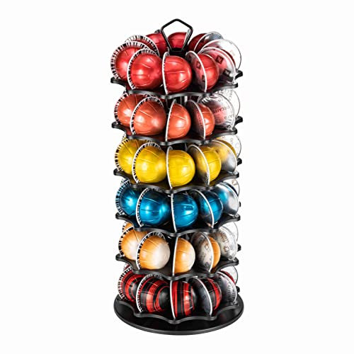 FlagShip 6 Tier Coffee Pod Holder Vertuo Carousel Stand Storage for Vertuoline Pod (60 Pods Capacity)