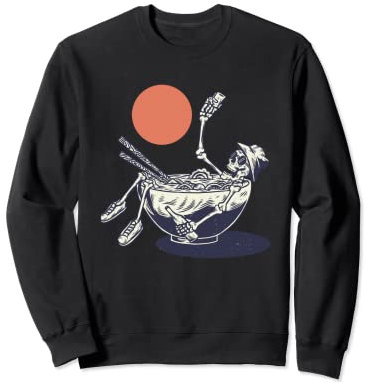 Squelette Dans Un Bol De Nouilles. Sweatshirt