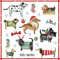 Anniversary House Tiflair PJ310728 Luxuriöse Weihnachtsservietten, Weihnachts-Hunde-Design, dickes und starkes Papier, 3-lagig, mehrfarbig