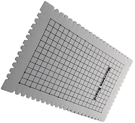 zalati Makramee-Brett mit Rastern für Nadelspitze oder Häkelarbeiten, Blockiermatten zum Stricken, 16 x 24,5 x 2 cm
