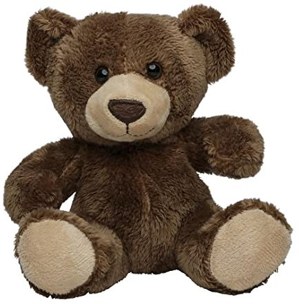 Minifeet Bär Moritz (Dunkelbraun) - Teddy Kuscheltier Plüschtier Stofftier Spielzeug - kuschelig weich - Geschenk für Baby Kinder Freunde Schulstart Einschulung | Höhe: 14 cm