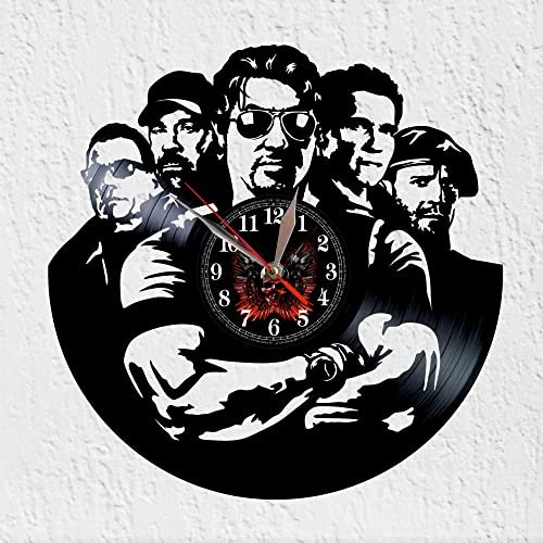 Schallplattenuhr aus Vinyl Viny Woody Altes Grün in Action Commando Söldner Uhr Neue Wanddekoration Vinyl Disco Uhr Original Geschenk