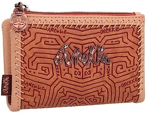 Anekke Damen Mittelgroße Brieftasche Braun RFID WEIßE BRIEFSCHACHTEL, bunt
