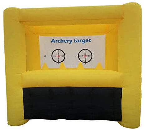 Inflatable Archery Range Game Interactive Archery Target Dart for Kids/Adults, Knock It Off Inflatable Game with Longbow and Arrows