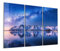DEQORI Glasbilder Acrylglas | Motiv Galaxis über Fjord | horizontal 3-teilig 150x100 cm | große XXL Deko | Wandbilder für Wohnzimmer, Schlafzimmer, Flur & Küche | moderne Wanddeko
