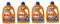4 x Sole Detersivo Liquido Bianco Splendente 3in1 Azione Igienizzante per Lavatrice, 41 lavaggi, 1845 ml