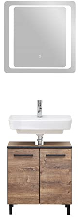 Pelipal Quickset 374 Badmöbel-Set, Holzwerkstoff, Eiche Ribbeck quer NB, 200x70x33 cm