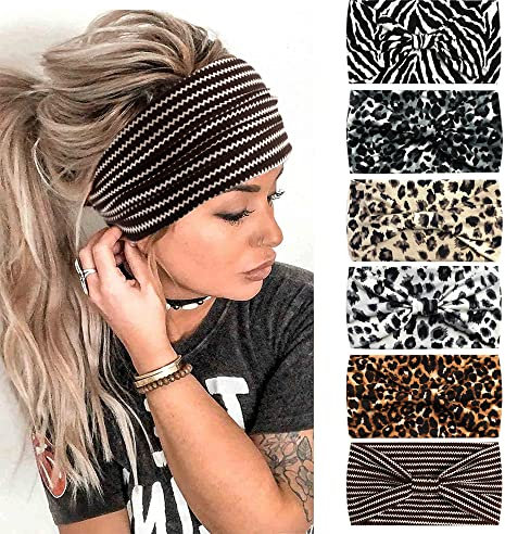 Mode-Stirnbänder für Frauen Haare Kopftücher Haarband Turban Blume Baumwolle Stirnbänder Breite Yoga Sport Stirnband Head Wrap (P6Banma)