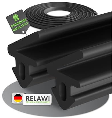RELAWI® Joint de fenêtre de qualité supérieure pour fenêtre, en plastique ou comme joint de porte pour portes de terrasse, isolation acoustique et comme joint contre le froid, en TPE durable (S-1125,