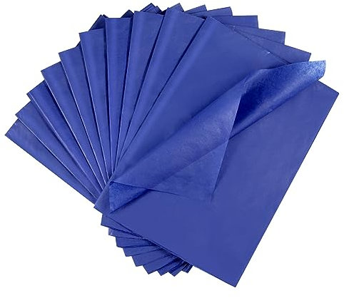ihaspoko 100 Blatt Blau Seidenpapier, 50×35cm Transparentpapier, Geschenkpapier für Handwerk und Geschenkverpackung Dekorativ