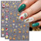 3D Nagelsticker Weihnachten, 4 Blatt 5D Selbstklebend Nagelaufkleber Stereoskopisch Nail Art Sticker Dekoration Nageldesign Zubehör