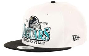New Era Jacksonville Jaguars NFL Helmet Teamcolour White Black 9Fifty Snapback Cap - One-Size