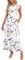 AUSELILY Women's Elegant Ruffle Petal Short Sleeve Loose Maxi Dresses Summer Floral Dress for Beach Stretchy Dresses with Pockets White,M