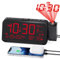 Roxicosly Projector Clocks Radio, Dual Loud Alarm Clock with Projection on Ceiling, 5-Level Dimmer, 7 Volumes, 2 Night Light, USB & Type C Port, Snooze, Temperature, Humidity, Date