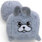 MIJOMA Plüschball Tiere - Vielseitige Mini-Plüschtiere, verwandelbar zu Bällen, Ø10cm, Superkuschelig, Für Outdoor & Indoor Spaß, 100% Polyester (Hund grau)