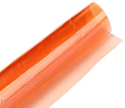 Professional Filter Paper, Colored Gel Light Filter, Transparent Color Film Overlays Correction Lighting Filters(orange 85a)