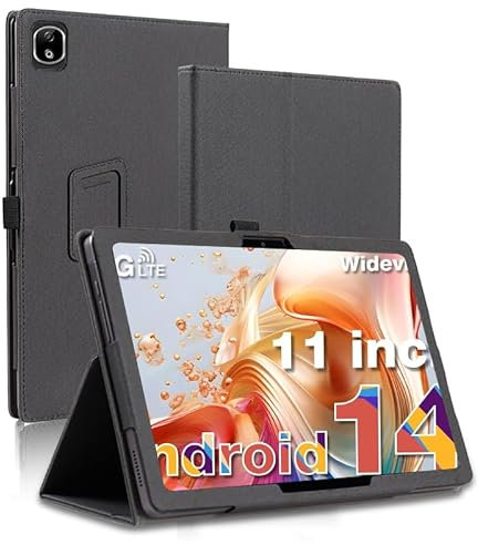 AKNICI Funda para DOOGEE T30E Android 14 Tablet 11 Pulgadas, PU Protectora Carcasa Cover con Magnetite y Cinturón de Seguridad y Soporte Función para DOOGEE T30E (Negro)