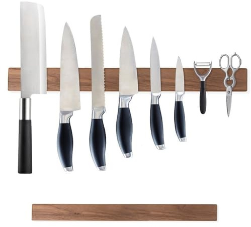 Magnetleiste Messerhalter für Messer Utensilien Messerleiste 35 cm Magnetisch Magnet Messerleiste Holz Wandmontage
