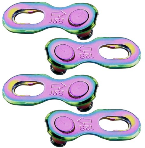 Kasoud Main Chain Link, 2 Pair Bicycle Chain Link Connector, Power Lock Chain Link Connector, Brilliant Colours Bike Chain Link Splitter, 12 Speed Power Lock Chain Link Connector for 12-Speed Chains