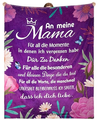 MestectPET Geschenke für Mama von Tochter Sohn,Decke Besondere Mutter Geschenk zum Geburtstag Muttertag Weihnachten Valentinstag, Beste Mama Decke Geschenk, 1.8 * 1.4 M