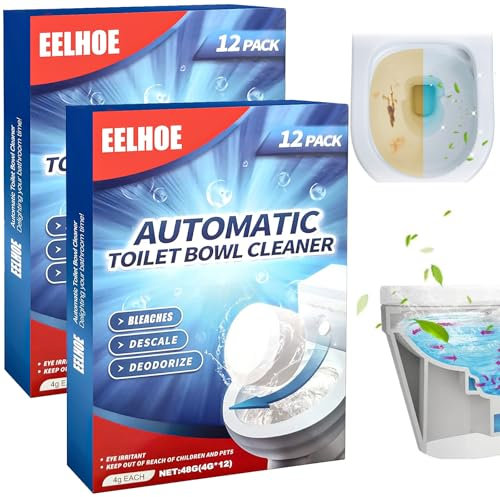 24 Stück Spülkasten Tabs,WC Tabs,Wasserkastenwürfel,Spülkasten Reiniger,WC Reiniger Tabs,WC Tabs Spülkasten,zur Entfernung Hartnäckiger Kalkablagerungen und Urinstein