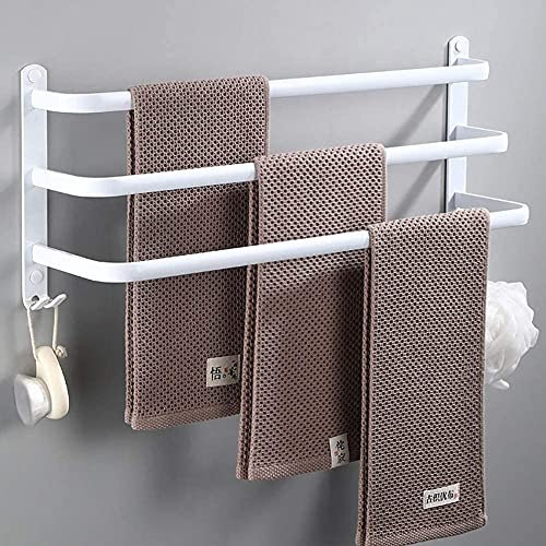 HdGLfdKfb Porte-Serviettes Mural avec Crochets Porte-Serviettes en Aluminium pour Salle de Bain et Baignoire Porte-Serviettes(Size:30cm)