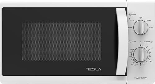 Tesla MW2030MW Mikrowelle, schnelles Auftauen, einfache Reinigung, 20 l, Weiß