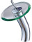 Moderne Glas-Wasserfall-Badezimmerarmatur Einhebel-Mischbatterie aus Chrom-Messing-Finish für Küche Badewanne