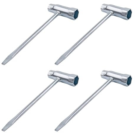 VARKAGE 4 Stück Zündkerzenschlüssel, T Schraubenschlüssel, 13 mm X 19 mm Kettensägenschlüssel für Motorsägenmäher Bürstenschneider Rasenmäher