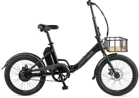 FabricBike Volt - Folding Electric Bike, 20 inch Adult Electric Bike, Ebike, 250W Motor, 36V 10Ah Removable Battery, Speed 25KM/H (Matte Black Plus)