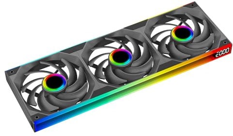 TZMRIT ST-ALL-IN-ONE ARGB PC Fan,Single Frame Fan Unit with Speed Display (3, BK, Infinite Mirror)