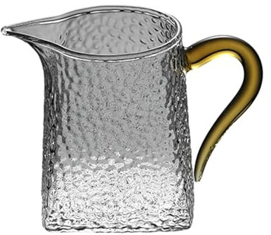 Moderno y simple vaso japonés de vidrio de martillo, cuadrado de vidrio, amarillo