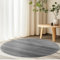 HomebyHome Kurzflor Teppich Wohnzimmer 80 cm Rund Grau - Runder Teppich Weich, Waschbar, rutschfest, modern einfarbig Design - für Schlafzimmer, Küche, Esszimmer