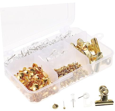 KAILIKETIY 1Set Paper Clips and Long Tail Clips Decorative Thumb Tacks Office Supplies for Organizing Documents Marking Locations and Fixing Papers Home School and Office