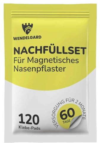 Wendelgard Nachfüllkit Nachfüllset Nasenpflaster Magnet 60 Tage Nasenstrips