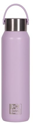 Oxford B-2GO Botella de agua térmica, Recubrimiento Cerámico, Térmica hasta 24h Frío y 12h Calor, 600 ml, Asa Superior, Color Malva