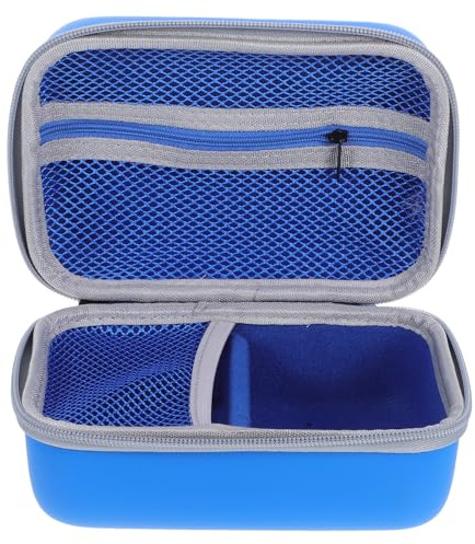 FUOYLOO Shockproof Eva Camera Case for Featuring Portable Design and Scratch-Resistant Hard Shell, Suitable for Mini Label Printer and Data Cables, for Travel and Outdoor Use in Blue