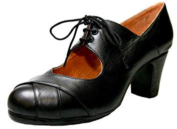 Menkes Flamenco Shoes Dance, Model Cale, Woman, Leather, with Nails, Black, 6 UK